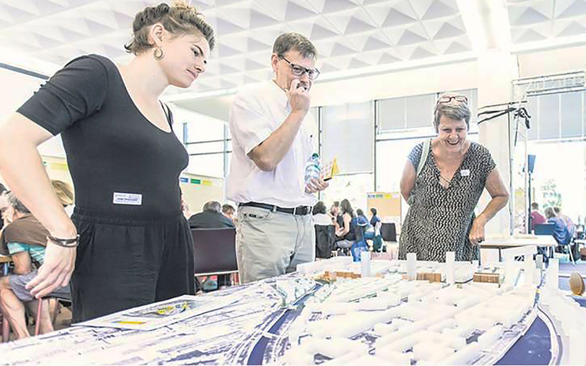 Mit dem Online-Instrument SoNa City kann man sich auf Mitwirkungsanlässe wie hier zum Basler Projekt Klybeck plus vorbereiten.  (© Pressefoto klybeckplus)